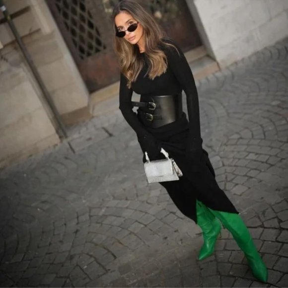 ZARA LEATHER SASH BELT - Picture 9 of 10